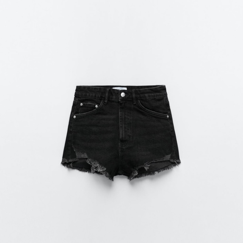 Zara Distressed Denim Shorts
